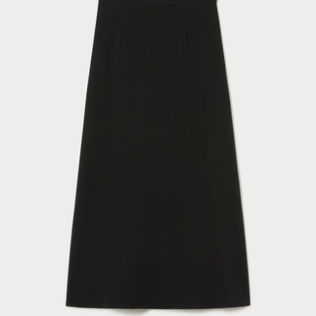 'Marina Rinaldi Nwt Black A Line Wool/Spandex Back Slit Skirt Sz Us 14